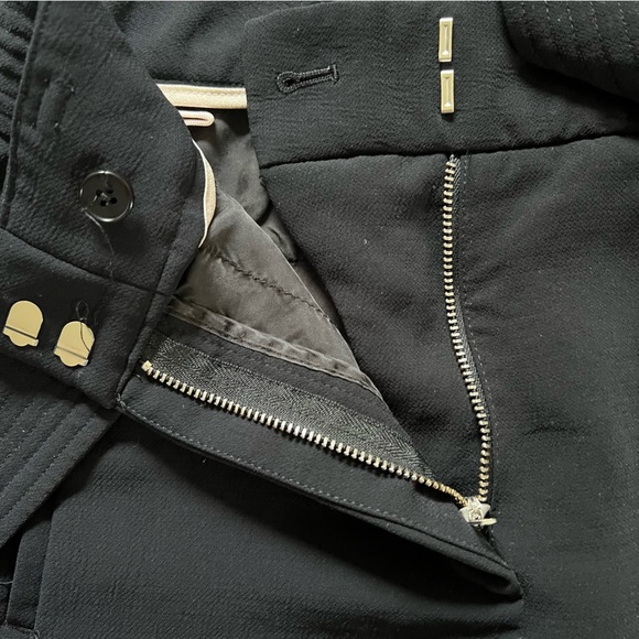 WILFRED / ARITZIA BLACK TIE FRONT HIGH WAISTED BELTED TROUSER PANT SIZE 0 - Picture 10 of 13